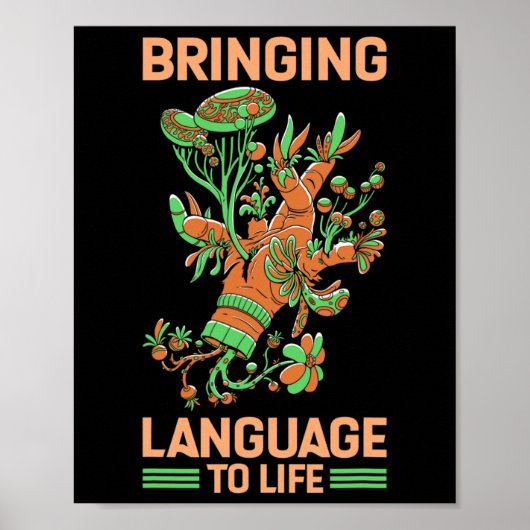 Taal tot leven Amerikaanse gebarentaal Poster (Voorkant)