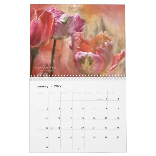 Taal van bloemen - Romance Collectie kalender (Jan 2027)