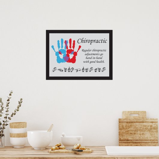 Taal van chiropractische aanpassingen poster (Keuken)