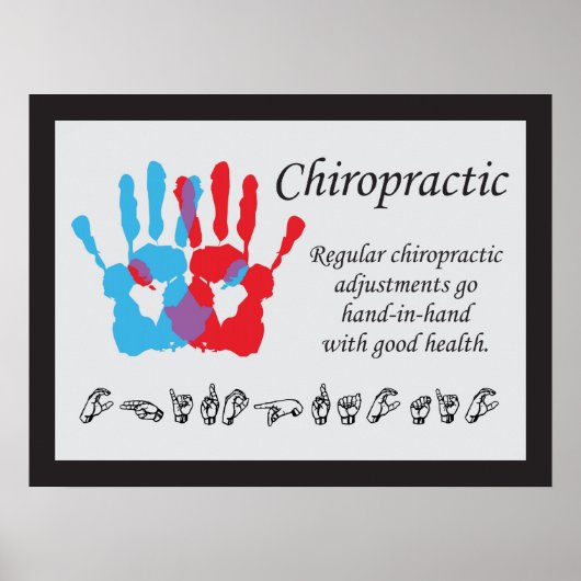 Taal van chiropractische aanpassingen poster (Voorkant)