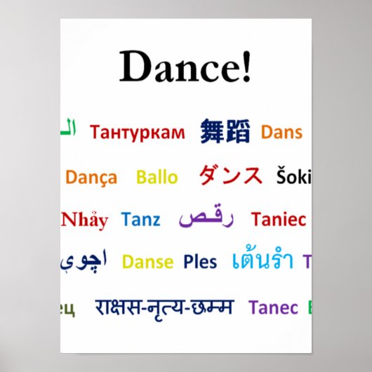 Taal van Dance! Poster (Voorkant)