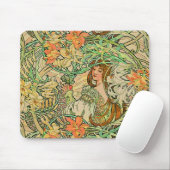 taal van de bloemen Alphonse Mucha Muismat (Met muis)