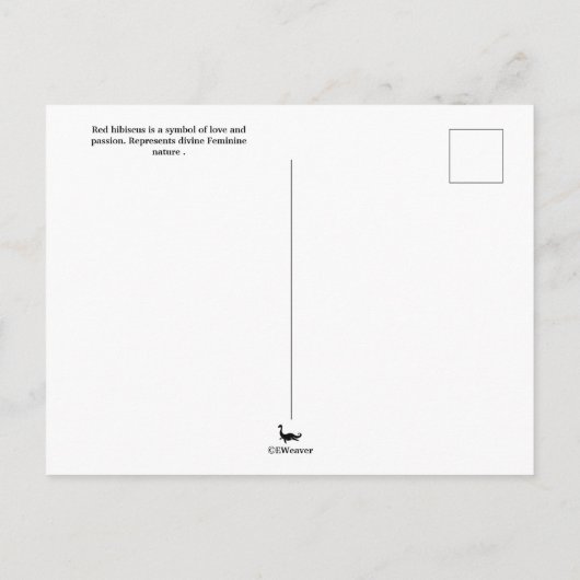 Taal van de bloemen Red Hibiscus Briefkaart (Achterkant)