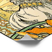 Taal van de bloemen van Alphonse Mucha Poster (Hoek)