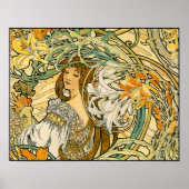 Taal van de bloemen van Alphonse Mucha Poster (Voorkant)