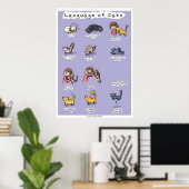 taal van de katten poster (Thuiskantoor)