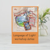 Taal van de lichte workshop kaart (Staand voorkant)