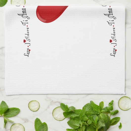 Taal van de liefde - Keukenhanddoeken (Gevouwen)