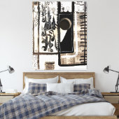 Taal van de stad canvas afdruk (Insitu (Slaapkamer))