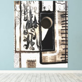 Taal van de stad canvas afdruk (Insitu (Houten vloer))