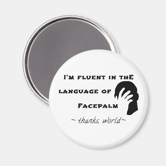 Taal van Facepalm Magneet (Voorkant / Achterkant)
