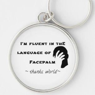 Taal van Facepalm Sleutelhanger
