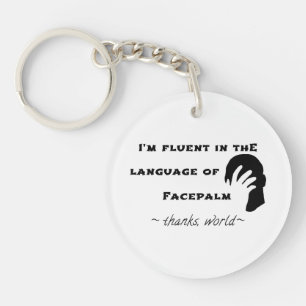 Taal van Facepalm Sleutelhanger