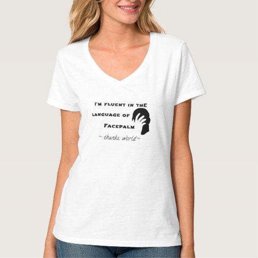 Taal van Facepalm T-shirt (Voorkant)