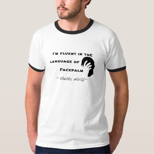 Taal van Facepalm T-shirt (Voorkant)