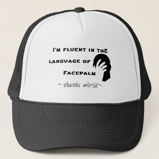 Taal van Facepalm Trucker Pet (Voorkant)