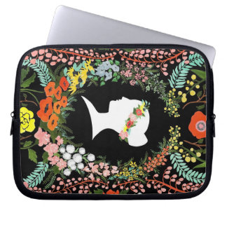 Taal van Flowers notebook 10-inch hoesje Laptop Sleeve