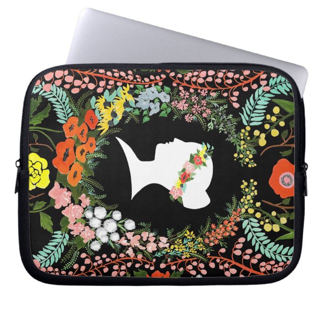 Taal van Flowers notebook 10-inch hoesje Laptop Sleeve (Voorkant)