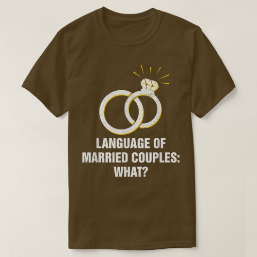 Taal van gehuwde paren weduwschap grappige bride e t-shirt (Design voorkant)