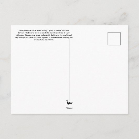 Taal van het Briefkaart "Flowers Bachelor Button" (Achterkant)