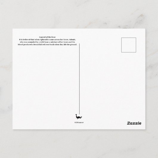 Taal van het Briefkaart van de Roos (Achterkant)