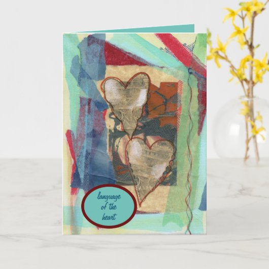 "Taal van het hart" Kaart (Gele Bloem)