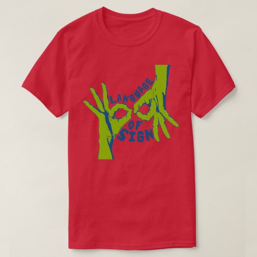 Taal van het teken t-shirt (Design voorkant)