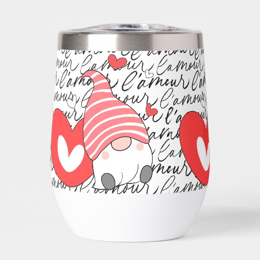 Taal van Liefde Roestvrij staal Wijn Tumbler (Voorkant)