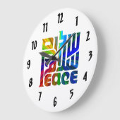 Taal van Peace-Hebreeuws, Arabisch en Engels Grote Klok (Hoek)