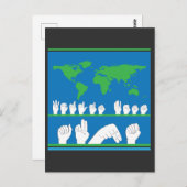 Taal van tekens - 's Werelds beste tante Briefkaart (Voorkant / Achterkant)