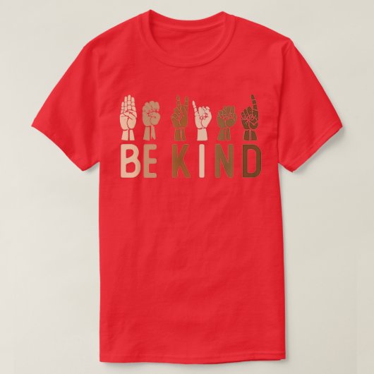 Taal van tekens voor ASL Kindness Hand Talking Fi T-shirt (Design voorkant)