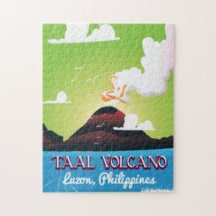 Taal Volcano Volcano Philipp vintage poster Legpuzzel
