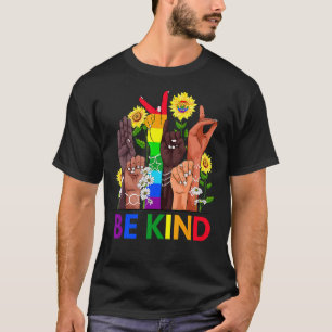 Taal voor gebaren met Lgbtq+ Gay Les T-shirt