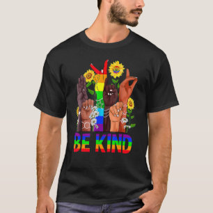 Taal voor gebaren met Lgbtq+-vlag T-shirt