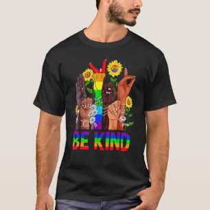 Taal voor gebaren met Lgbtq+-vlag T-shirt