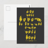 Taal voor gebarentaal - ASL Quote voor christenen Briefkaart (Voorkant / Achterkant)