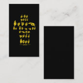 Taal voor gebarentaal - ASL Quote voor christenen Visitekaartje (Voorkant / Achterkant)