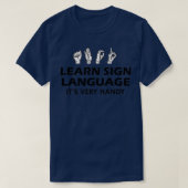 Taal voor gebarentaal Leren gebarentaal Itx27s zel T-shirt (Design voorkant)