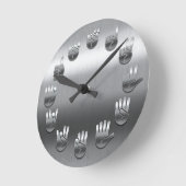 Taal voor tekens - Roestvrij Ronde Klok (Hoek)