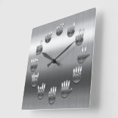 Taal voor tekens - Roestvrij Vierkante Klok (Hoek)