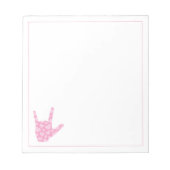 Taal waarvan ik hou dat je roze hartenblocnote ond notitieblok (Voorkant)