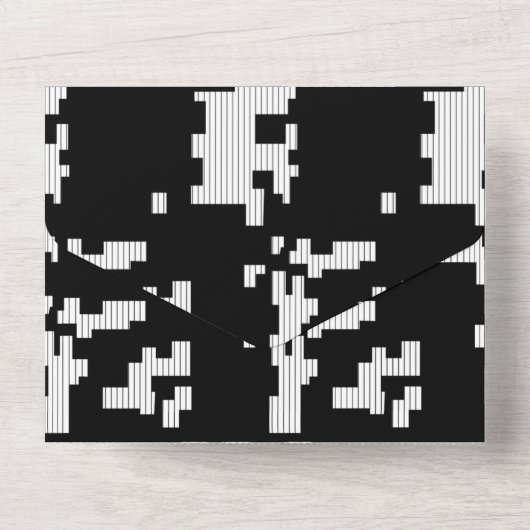 Taal, woestijn-Storm All In One Uitnodiging (Achterkant)