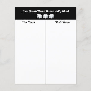 Taalblad voor bunco Dice van budget Flyer