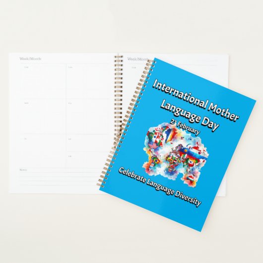 Taaldiversiteit. Internationale moedertaal Planner (Display)