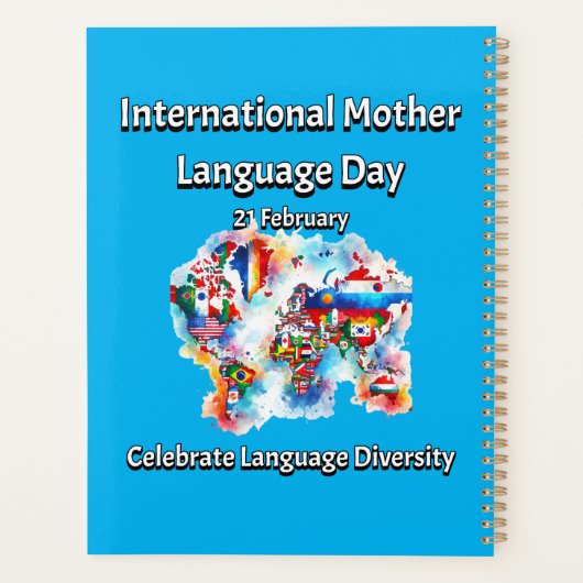 Taaldiversiteit. Internationale moedertaal Planner (Achterkant)