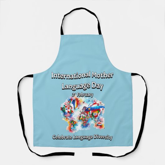 Taaldiversiteit. Internationale moedertaal Schort (Voorkant)