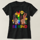 Taalhandje voor gebaren met LGBTQ+ homo's T-shirt (Design voorkant)