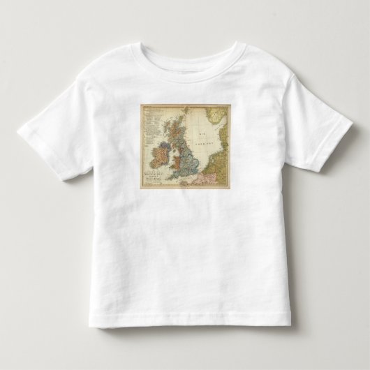 Taalkaart van de Britse eilanden Kinder Shirts (Voorkant)