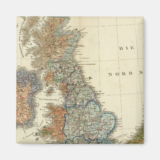 Taalkaart van de Britse eilanden Magneet (Voorkant)