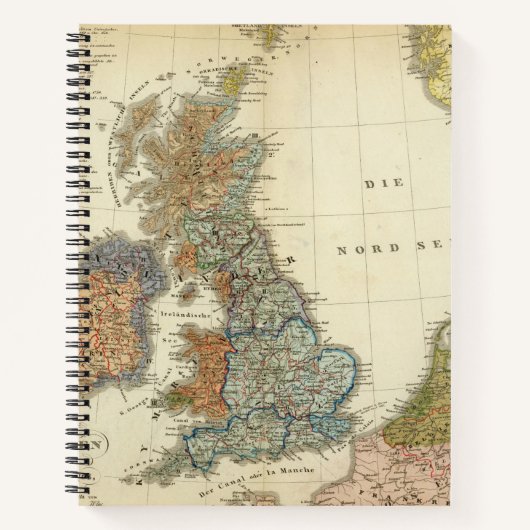 Taalkaart van de Britse eilanden Notitieboek (Voorkant)